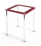 Glass dining table D-02-0 with tempered glass and chrome legs order